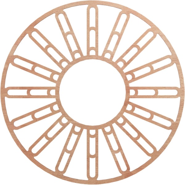 Ekena Millwork Hale Wood Fretwork Pierced Ceiling Medallion, Cherry, 36"OD x 13 1/8"ID x 3/8"T CMWP36X36X0375HHCH - main